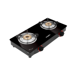 Maplin - 2 Burner Gas Stove with Toughened Glass and Brass Burners