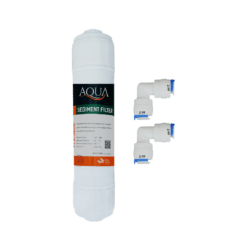 Aqua Platinum Sediment Filter with 2 Double Push Elbows for Water Purification Systems