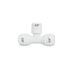 Tee 3/8*3/8*3/8 Inch Connector with Center Thread for Efficient RO System Branch Connections