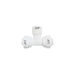 Tee 1/4*3/8*1/4 Inch with Center Thread Fitting for Enhanced RO System Functionality